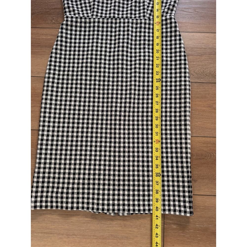 Ann Taylor Black & White Gingham Woven Sheath Dress Size 6 Classic Tailored - Picture 10 of 16